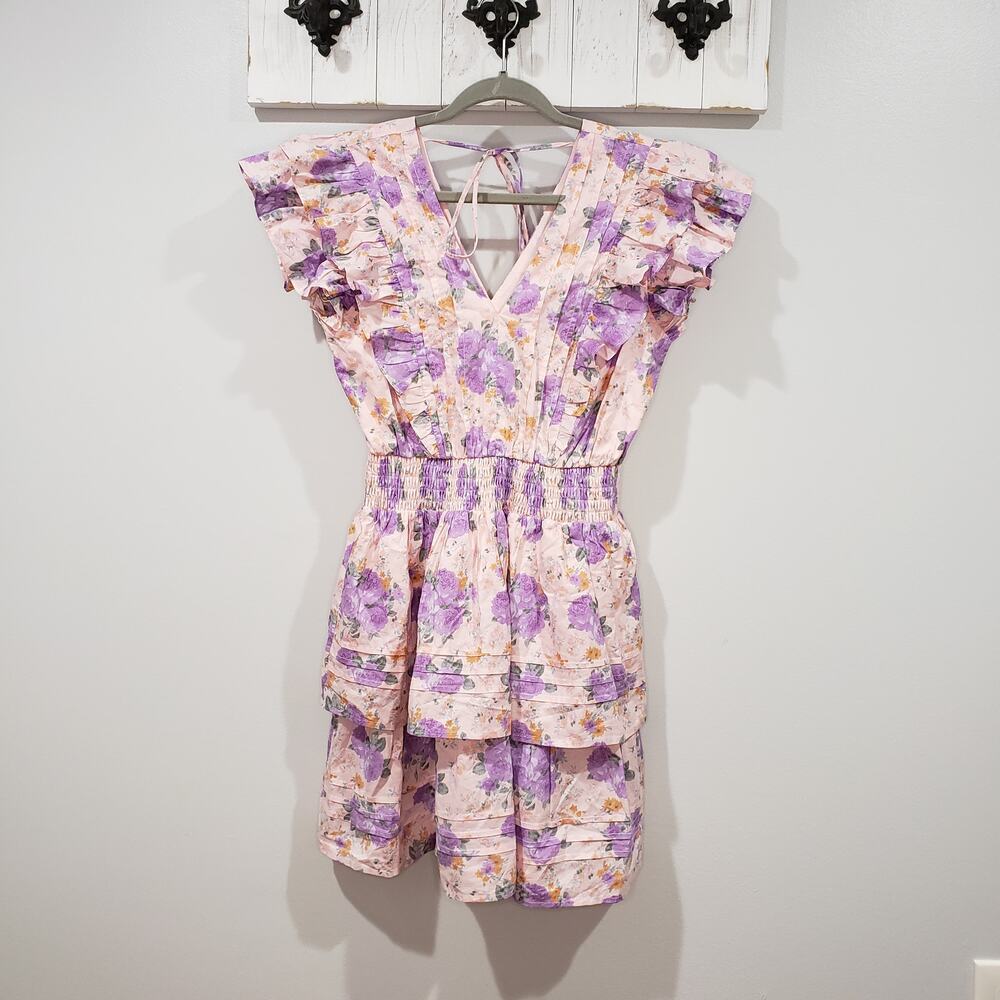 Pinch Floral Ruffle Cottagecore Mini Dress Size M